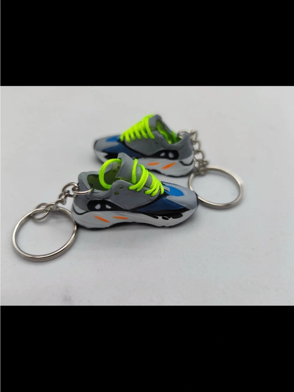 Black & White Sneaker Keychain | Mini Shoe Charm